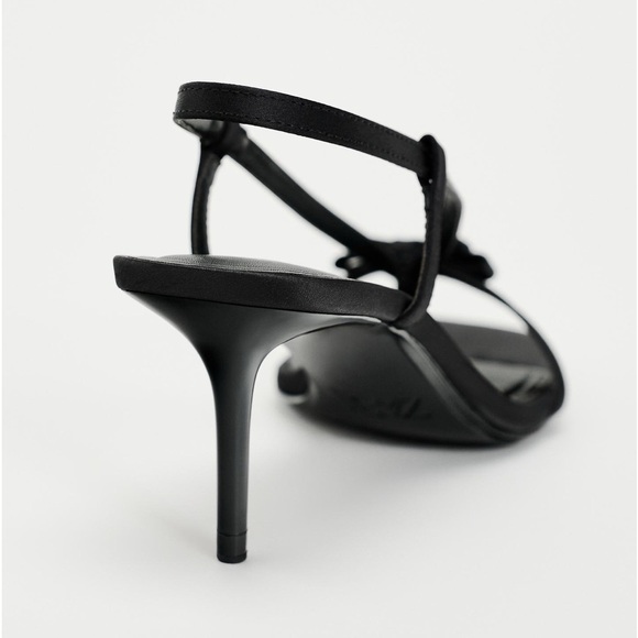ZARA Satin Sandals Sz 8.5 - Picture 7 of 9
